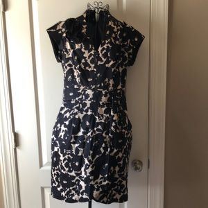 Black and brown sheath dress